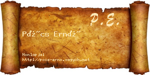 Pócs Ernő névjegykártya